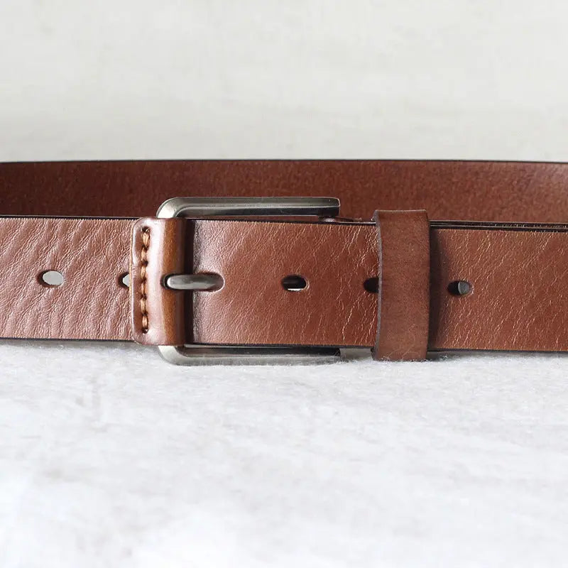 First Layer Cowhide Handmade Belt - Old Money Classic