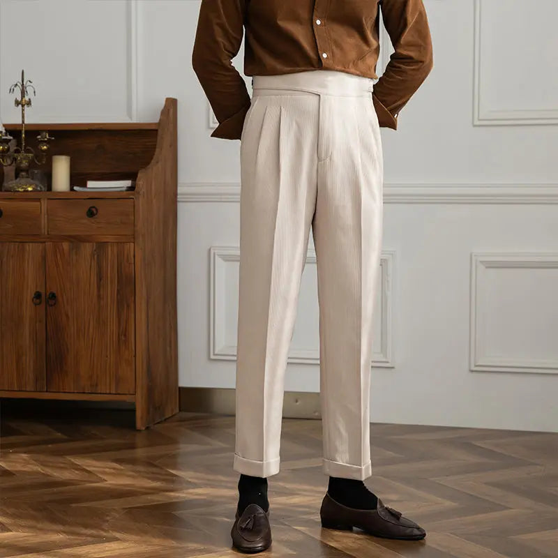 Gurkha High Waist Straight Pants Old Money Classic