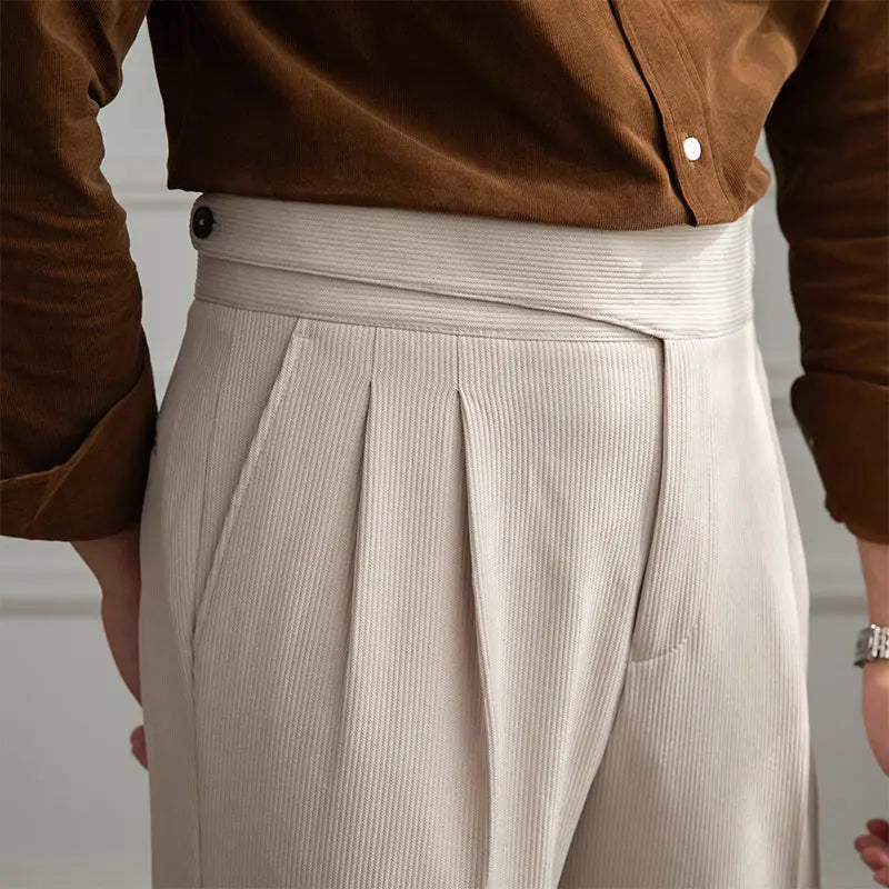 Gurkha High Waist Straight Pants Old Money Classic