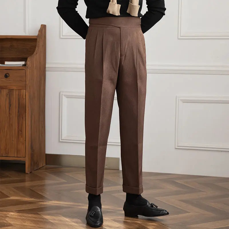 Gurkha High Waist Straight Pants Old Money Classic
