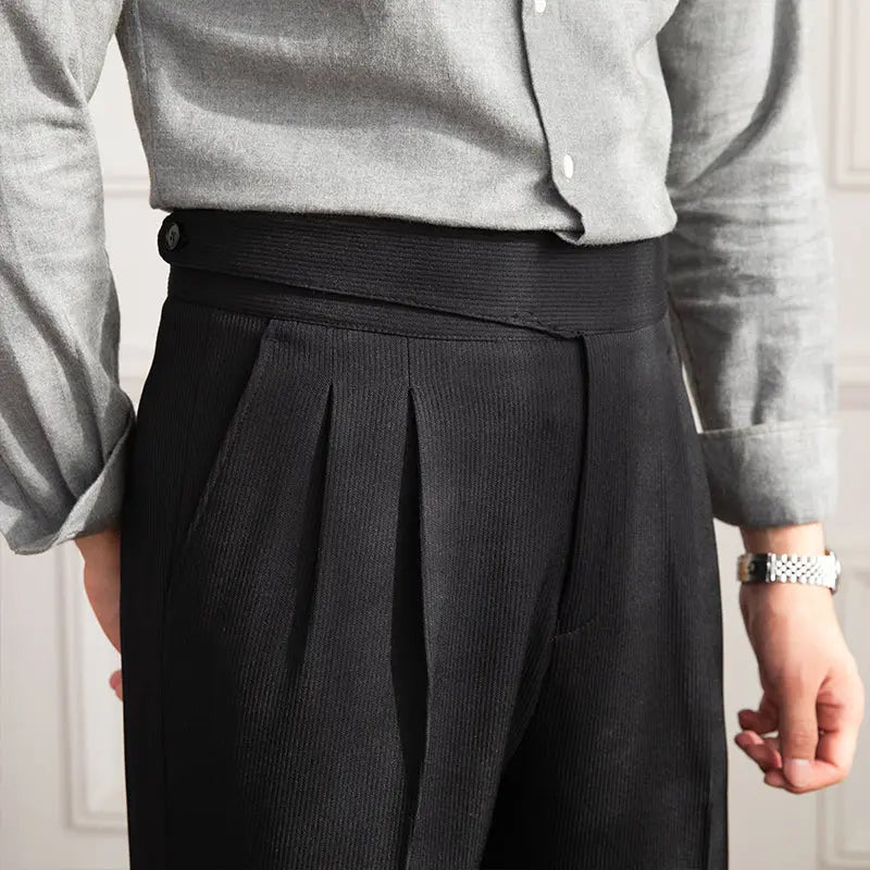 Gurkha High Waist Straight Pants Old Money Classic