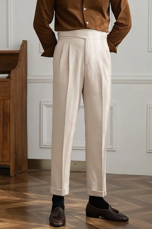 Gurkha High Waist Straight Pants Old Money Classic