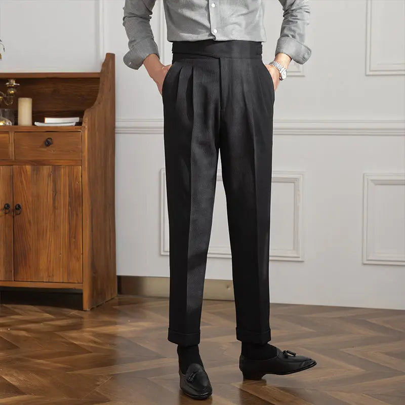 Gurkha High Waist Straight Pants Old Money Classic