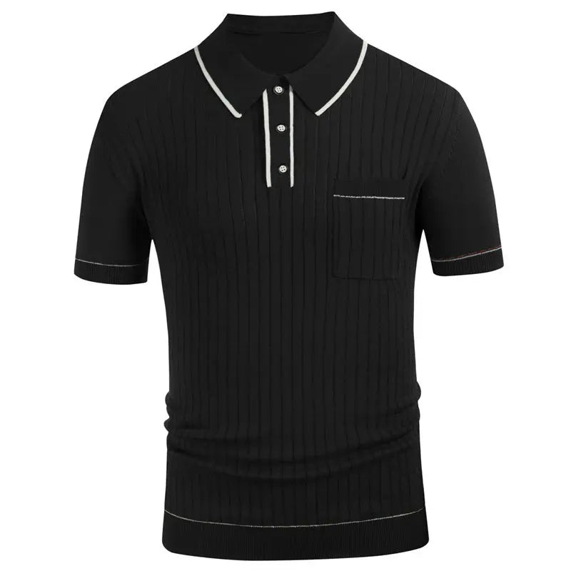 Lapel Short-sleeved Polo Shirt - Old Money Classic