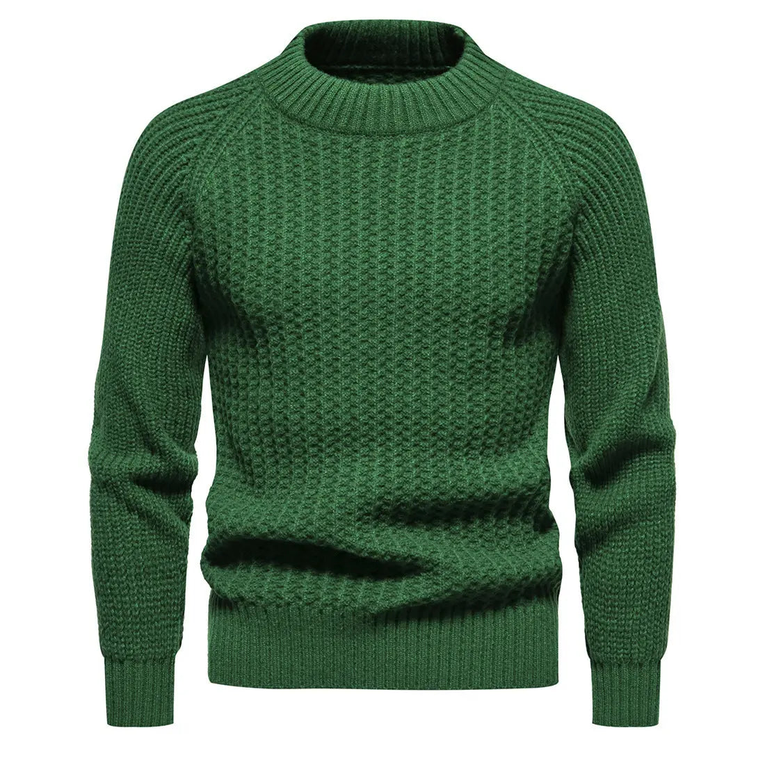 Solid Color Round High Neck Sweater