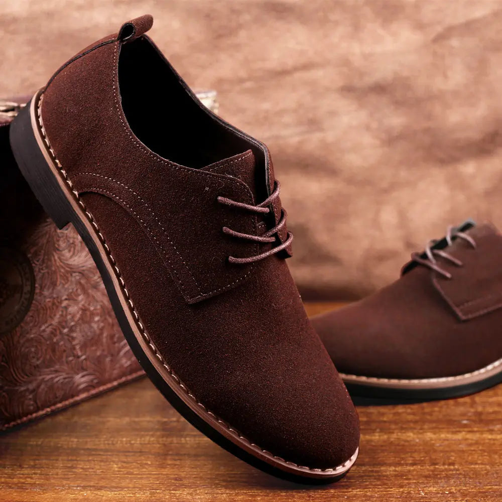 PU Suede Leather Shoes Old Money Classic