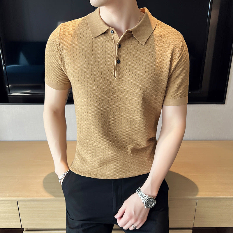 Men's Short Sleeve Autumn New Trendy Slim Thin - Old Money Classic