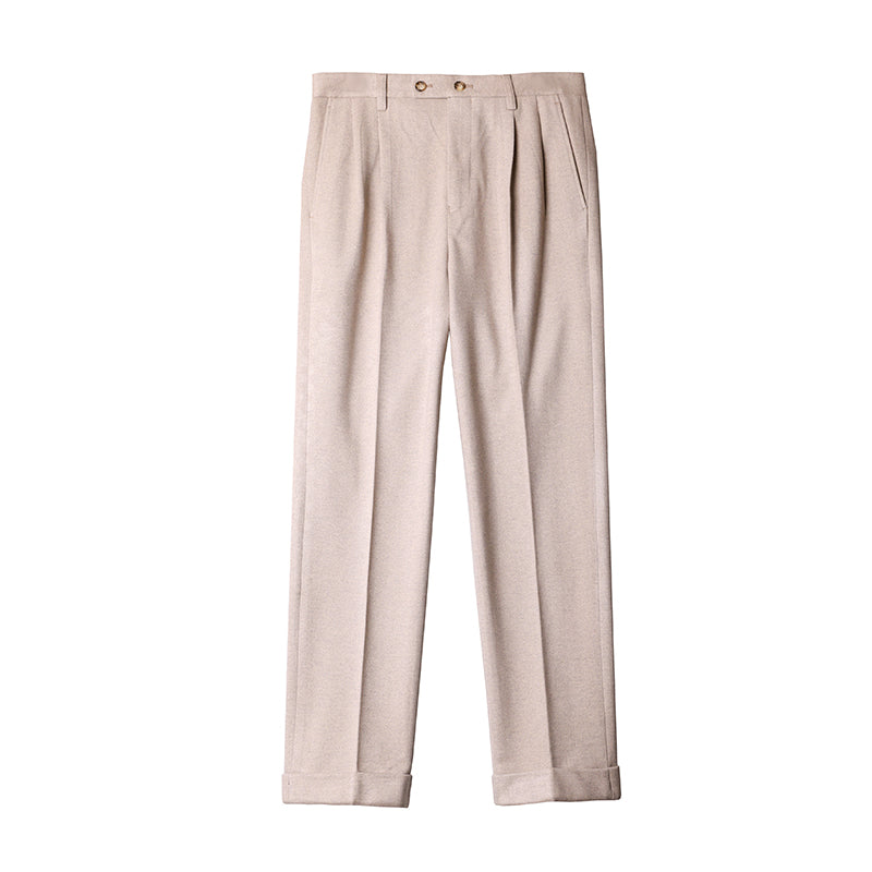 Woolen Suit Pants For Men With A Slim Fit, Straight Tube, And Relaxed Drape Feel Old Money Classic