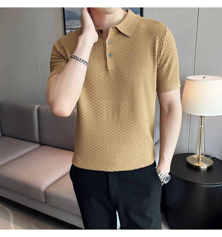 Men's Short Sleeve Autumn New Trendy Slim Thin - Old Money Classic