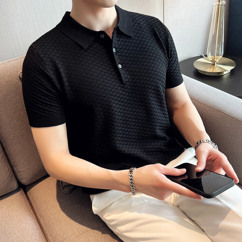 Men's Short Sleeve Autumn New Trendy Slim Thin - Old Money Classic