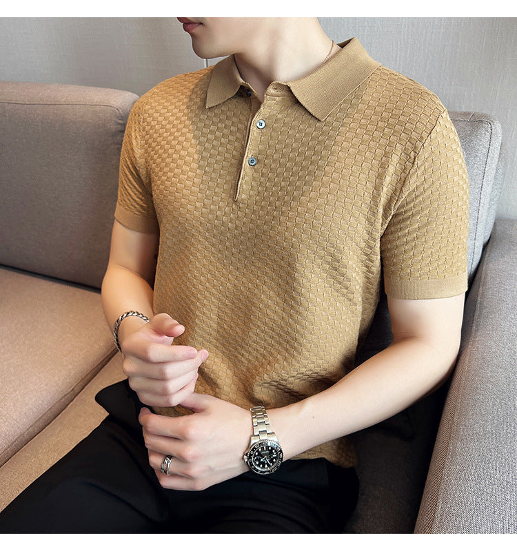 Men's Short Sleeve Autumn New Trendy Slim Thin - Old Money Classic