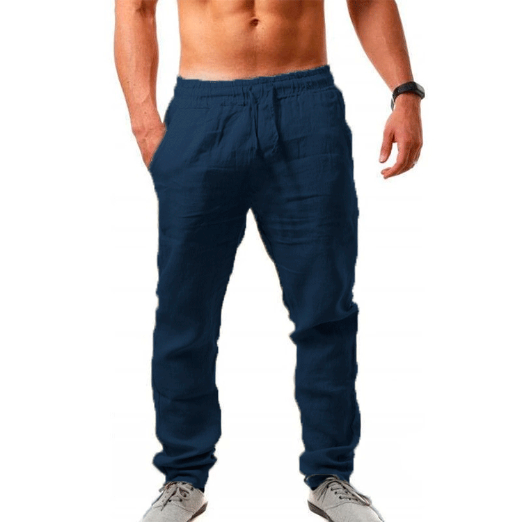 Summer Men's Breathable Linen Loose Leisure Sports Trousers - Old Money Classic