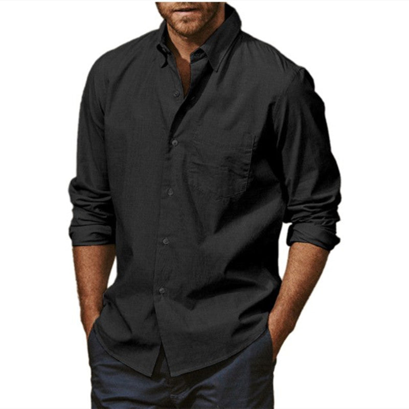 Fashion Trend Men's Long-sleeved Shirt Loose - Old Money Classic