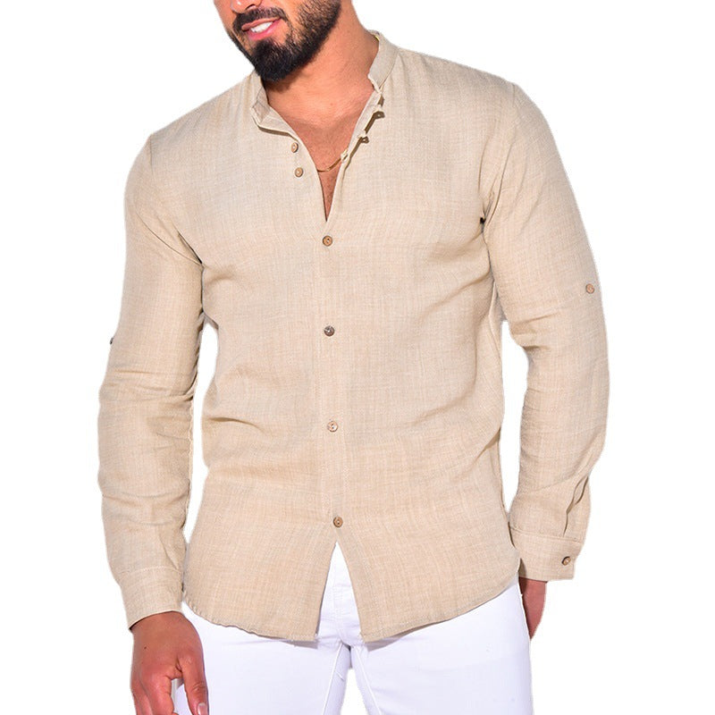 Men's Fashion Cotton And Linen Casual Shirt - Old Money Classic