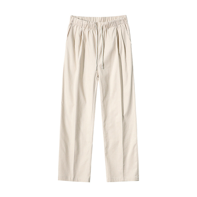 Linen Casual Straight-leg Wide Leg Pants - Old Money Classic