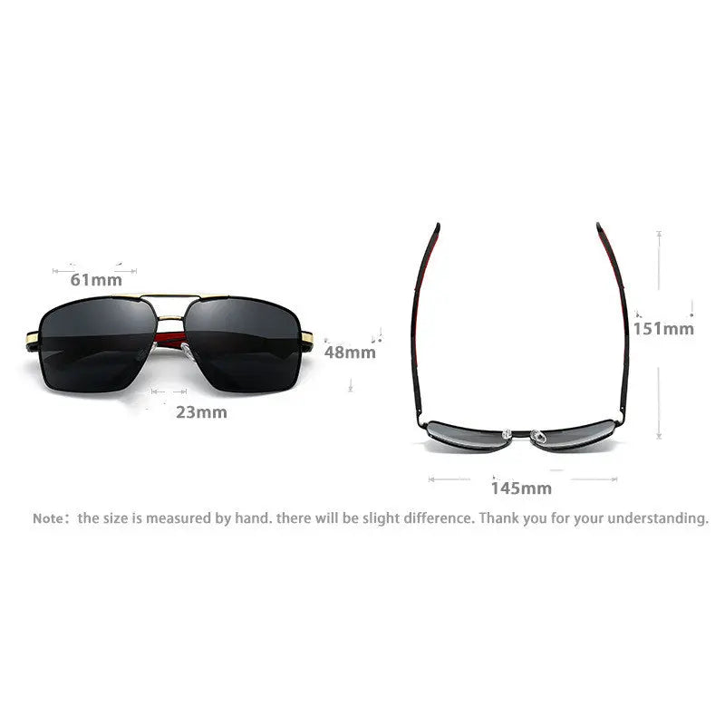 Aluminum and Magnesium Square Sunglasses - Old Money Classic