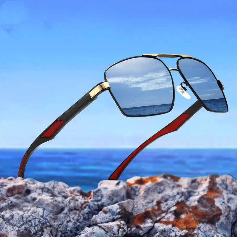 Aluminum and Magnesium Square Sunglasses - Old Money Classic