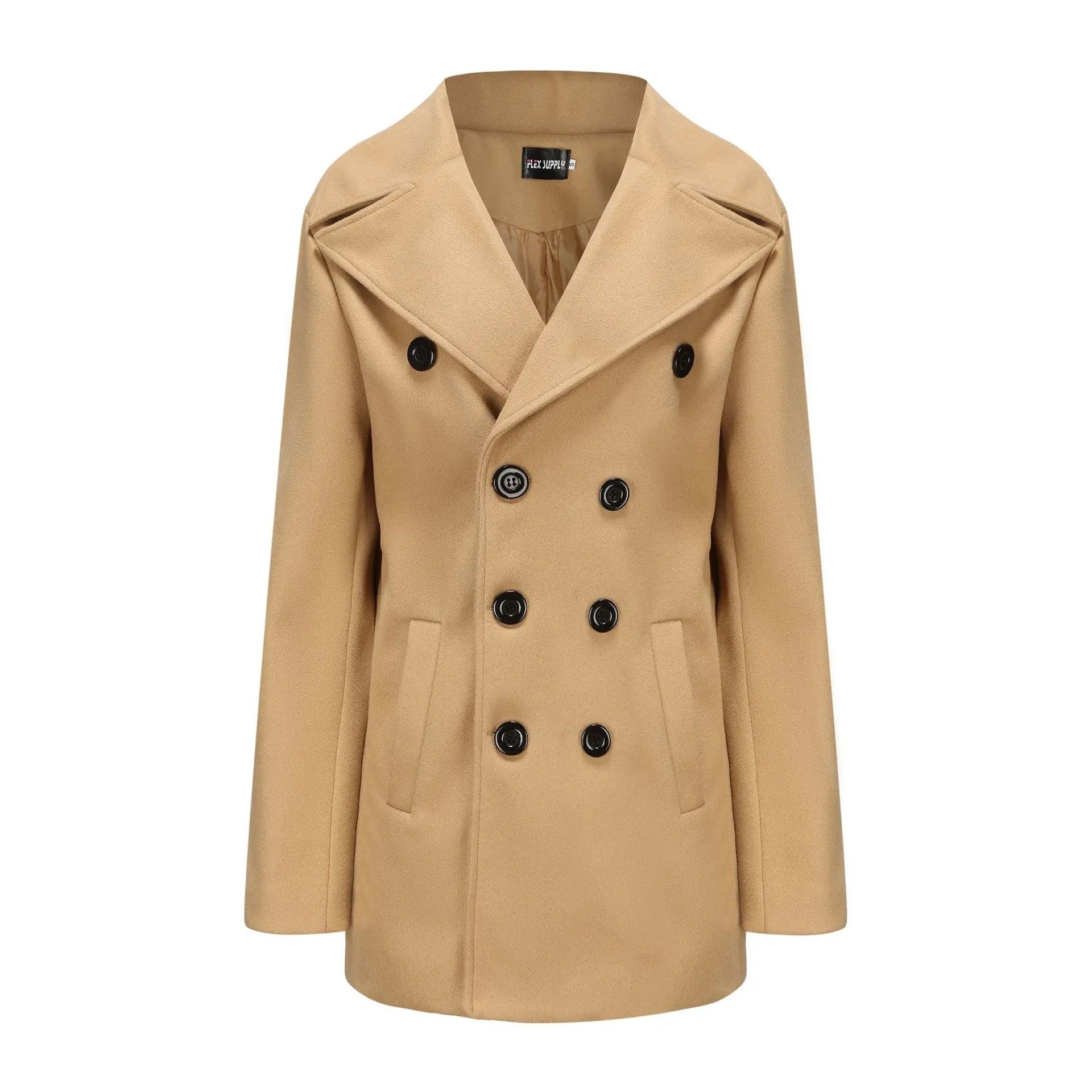 British Mid-length Long Sleeve Woolen Coat - Old Money Classic