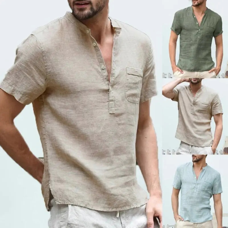 Casual Linen Polo Shirt - Old Money Classic