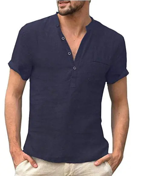 Casual Linen Polo Shirt - Old Money Classic