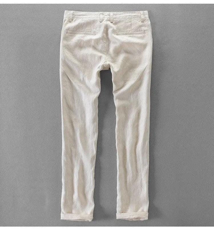 Casual Long Linen Pants - Old Money Classic