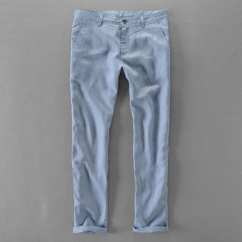 Casual Long Linen Pants - Old Money Classic