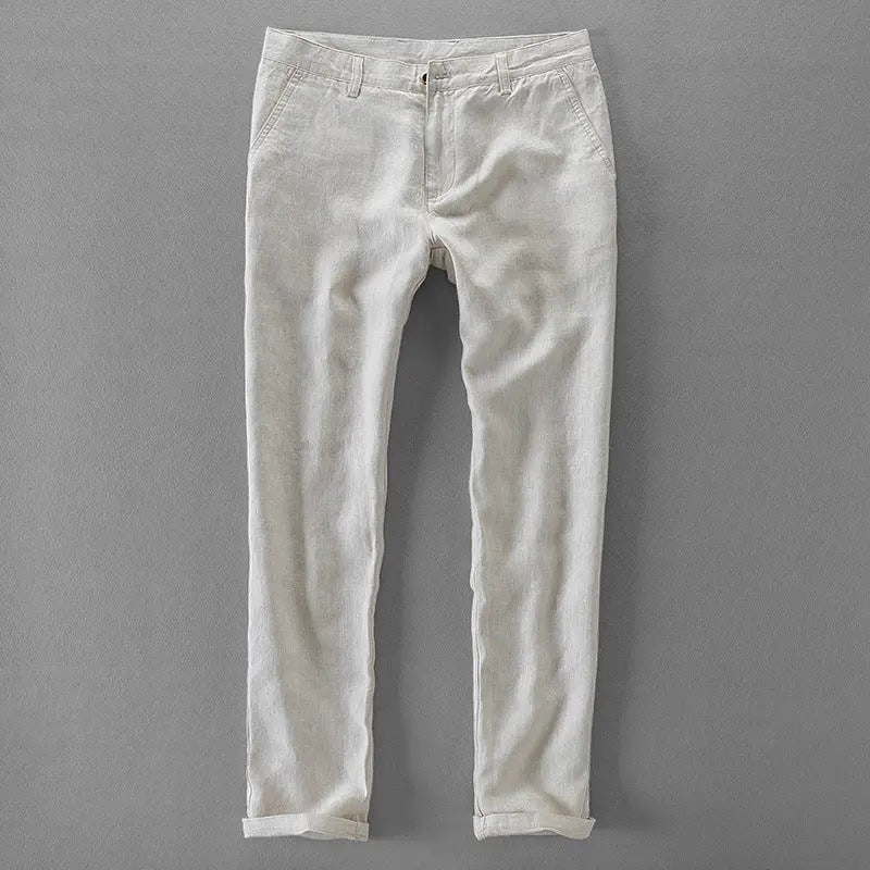 Casual Long Linen Pants - Old Money Classic