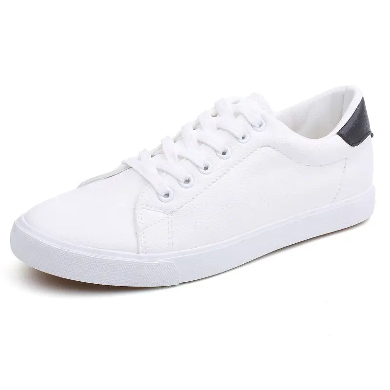 Casual White Sustainable Leather Sneakers Old Money Classic