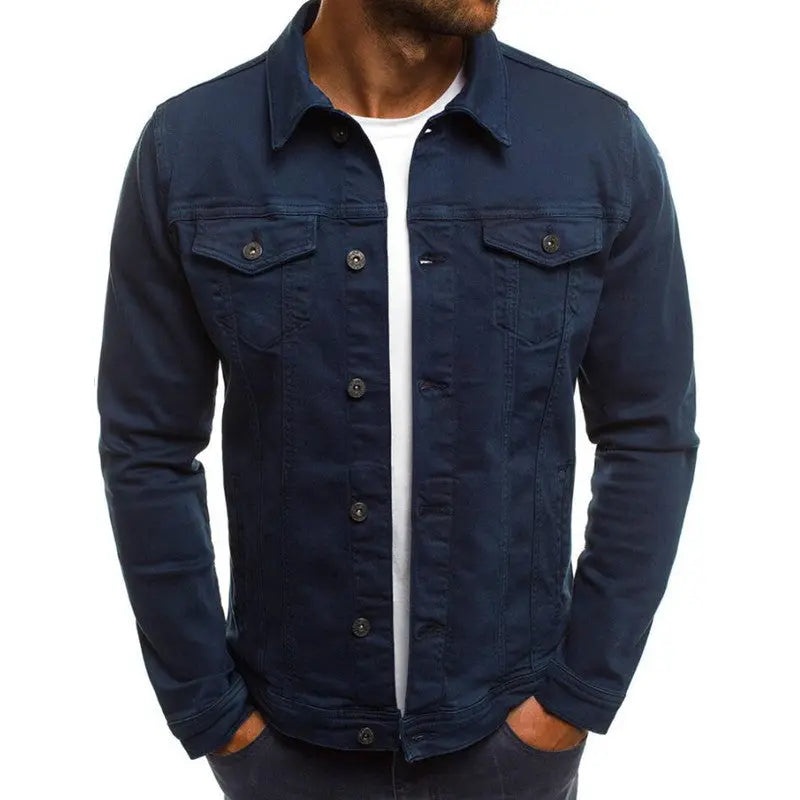 Denim Button Shirt Jacket - Old Money Classic