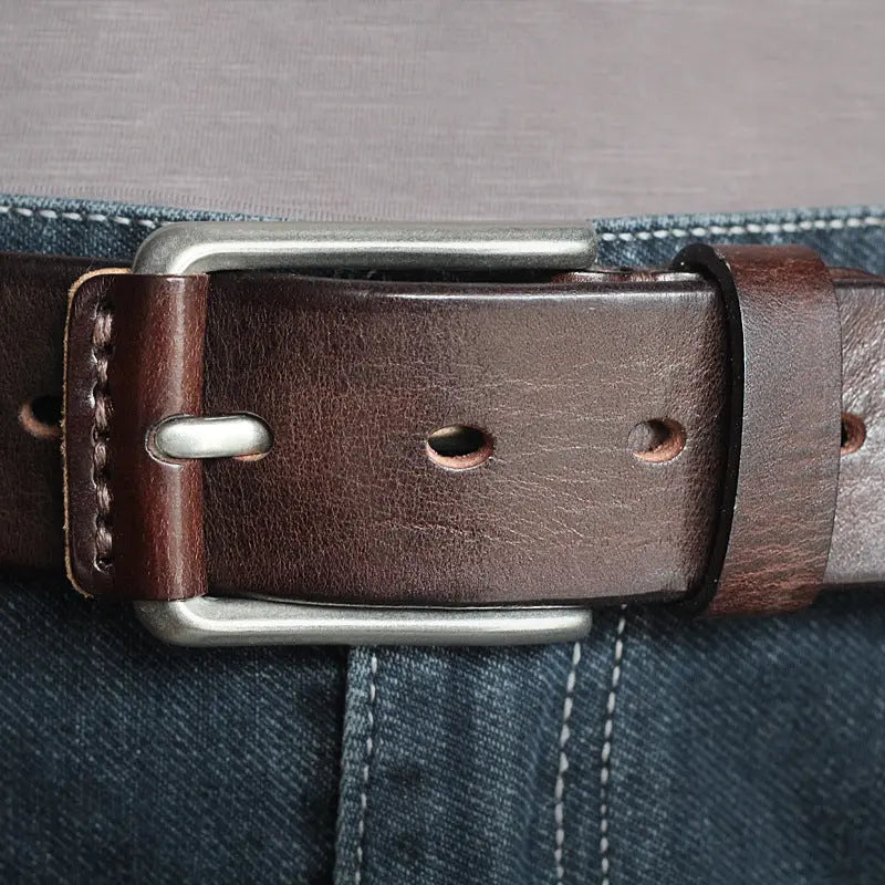 First Layer Cowhide Handmade Belt - Old Money Classic