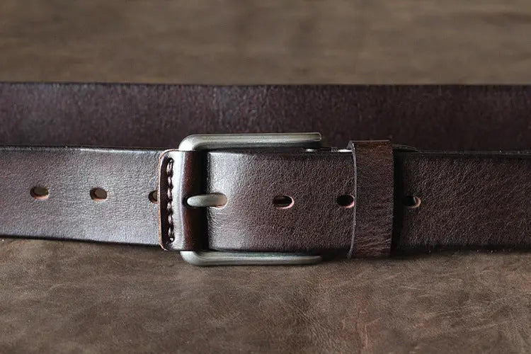 First Layer Cowhide Handmade Belt - Old Money Classic