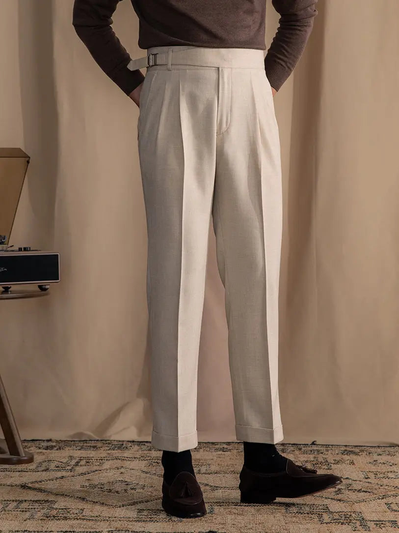 High-waisted All-in-one Dress Pants Vintage Trend - Old Money Classic