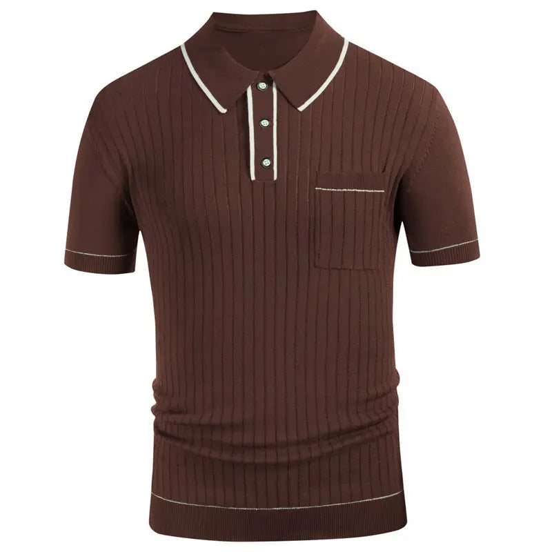 Lapel Short-sleeved Polo Shirt - Old Money Classic