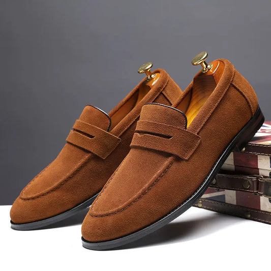 Lazy Shoes Nubuck Walking Loafers - Old Money Classic