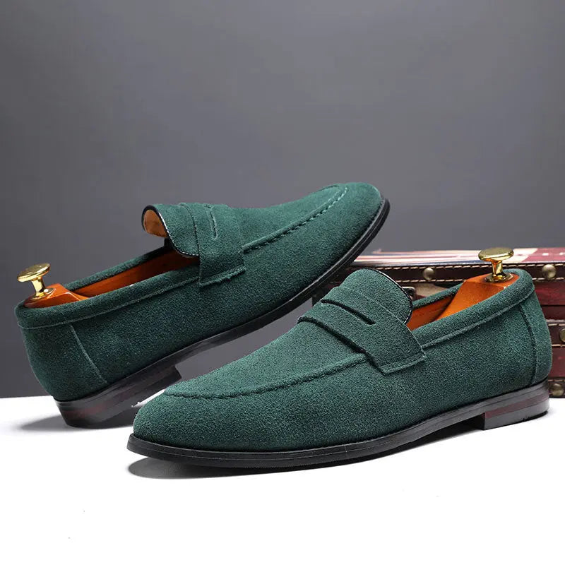 Lazy Shoes Nubuck Walking Loafers - Old Money Classic