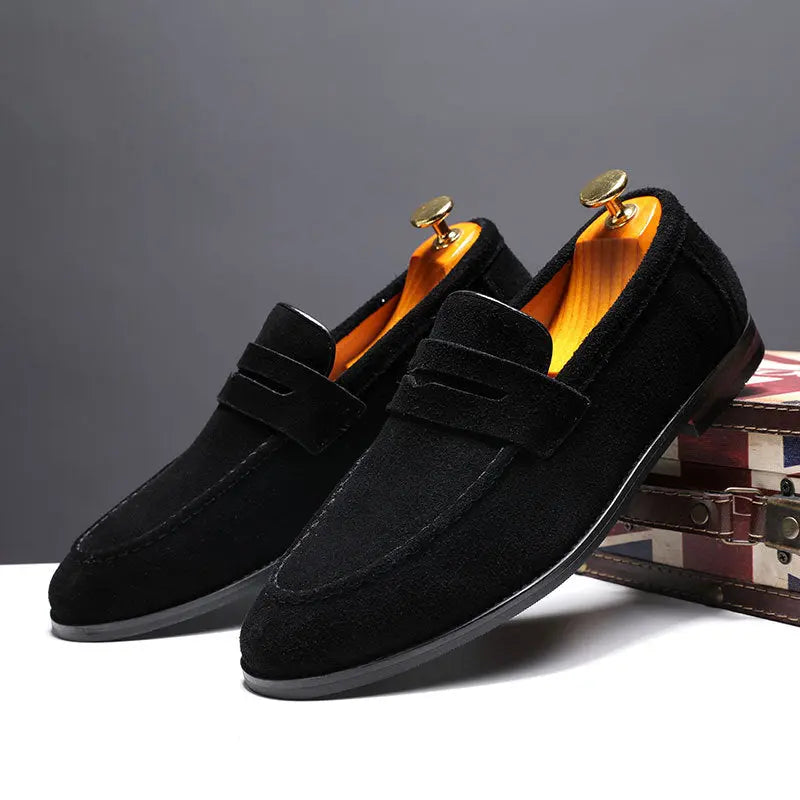 Lazy Shoes Nubuck Walking Loafers - Old Money Classic