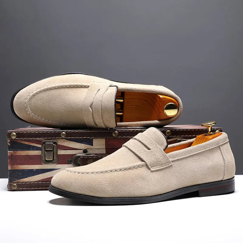 Lazy Shoes Nubuck Walking Loafers - Old Money Classic