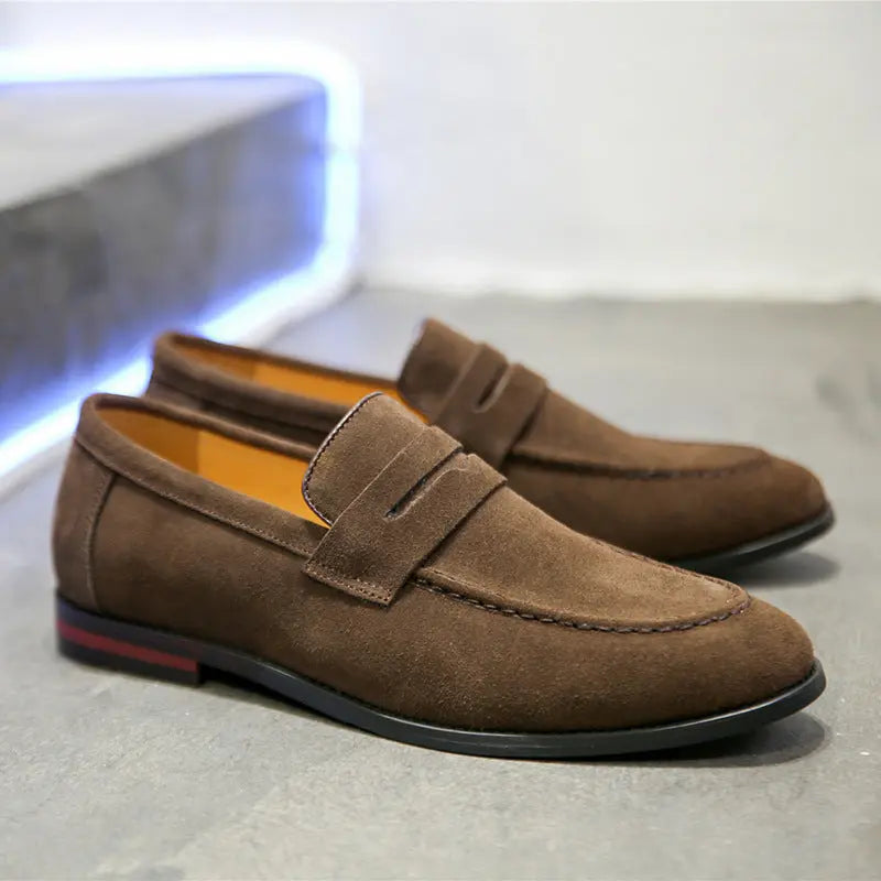 Lazy Shoes Nubuck Walking Loafers - Old Money Classic