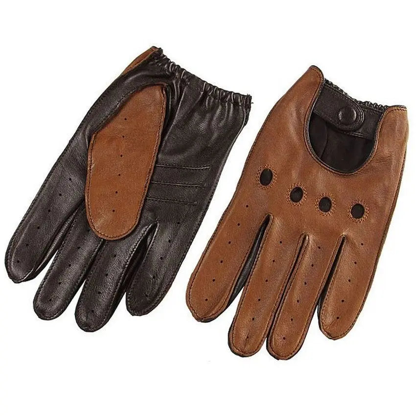 Leather Driving Touch Screen Gloves - Old Money Classic