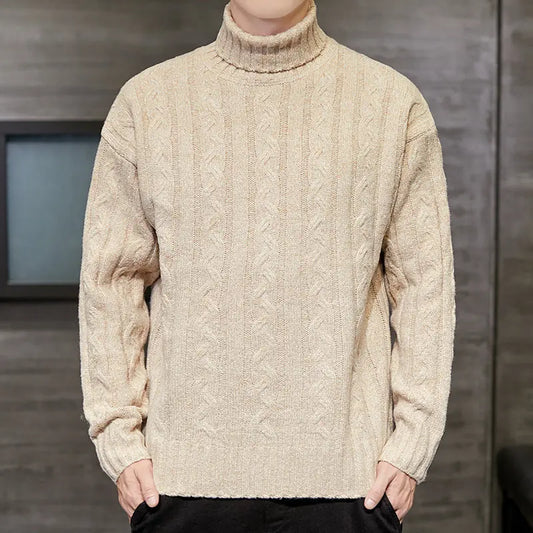 Loose Fit Turtle Neck Sweater - Old Money Classic