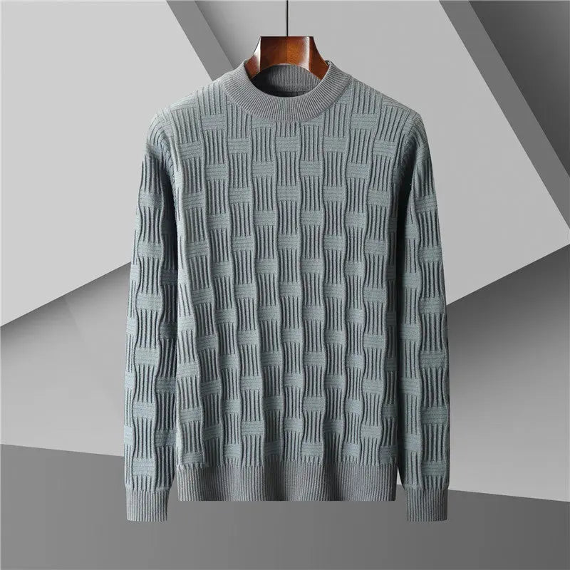 Half Turtleneck Jacquard Knitted Sweater