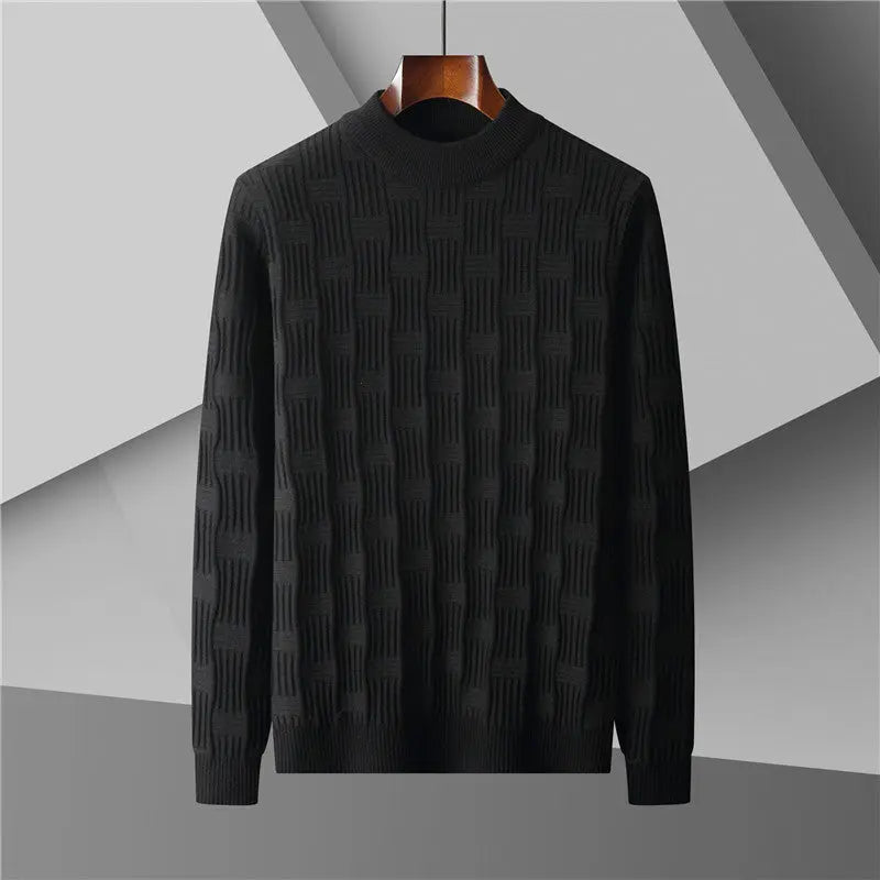 Half Turtleneck Jacquard Knitted Sweater