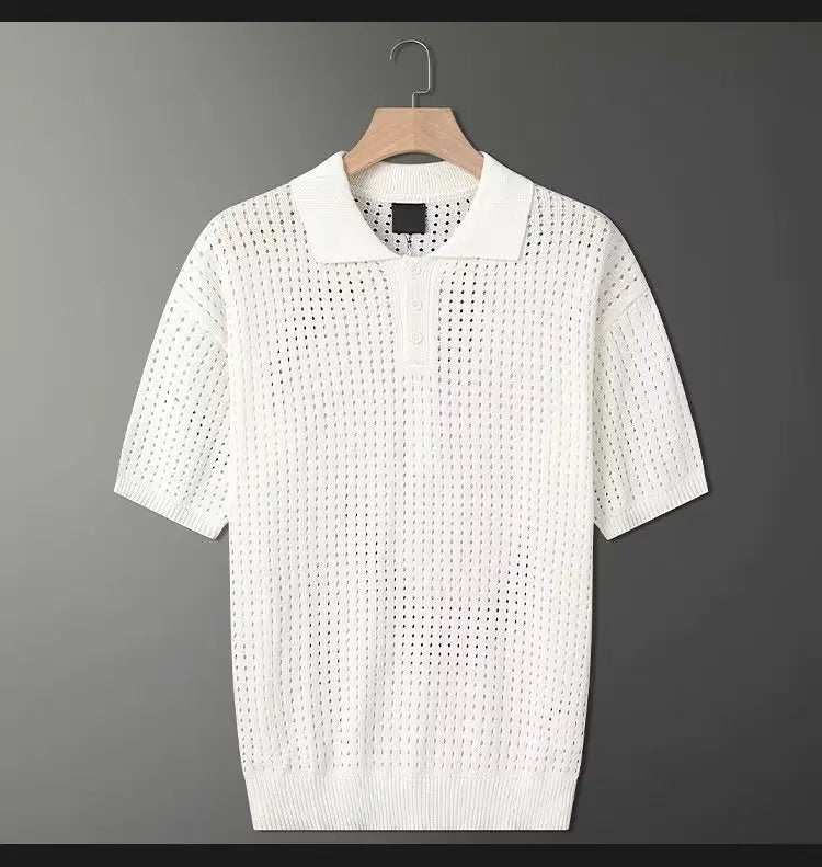 Men's Short Sleeved Polo Shirt Plaid - Old Money Classic