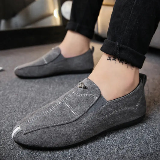 Men's Summer All Match Suede Casual Shoes Peas Shoes Old Money Classic