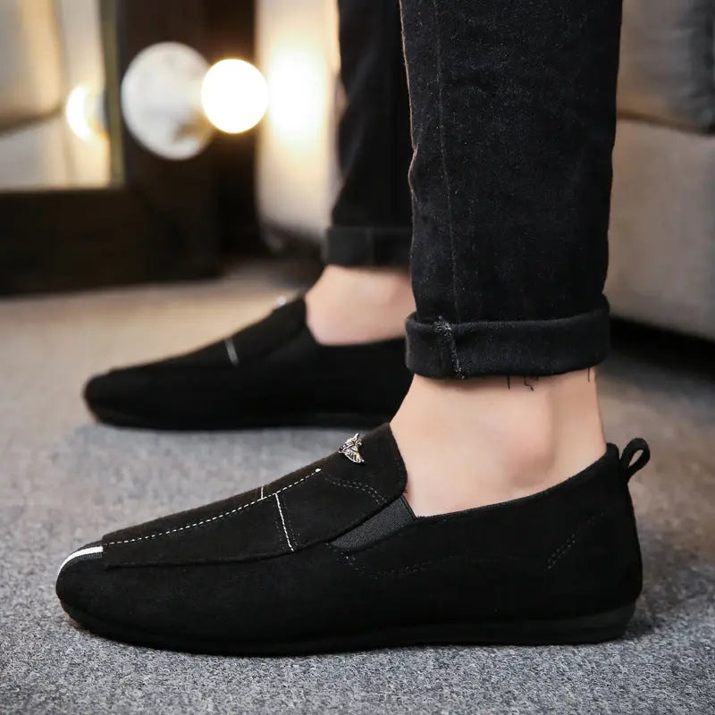 Men's Summer All Match Suede Casual Shoes Peas Shoes Old Money Classic