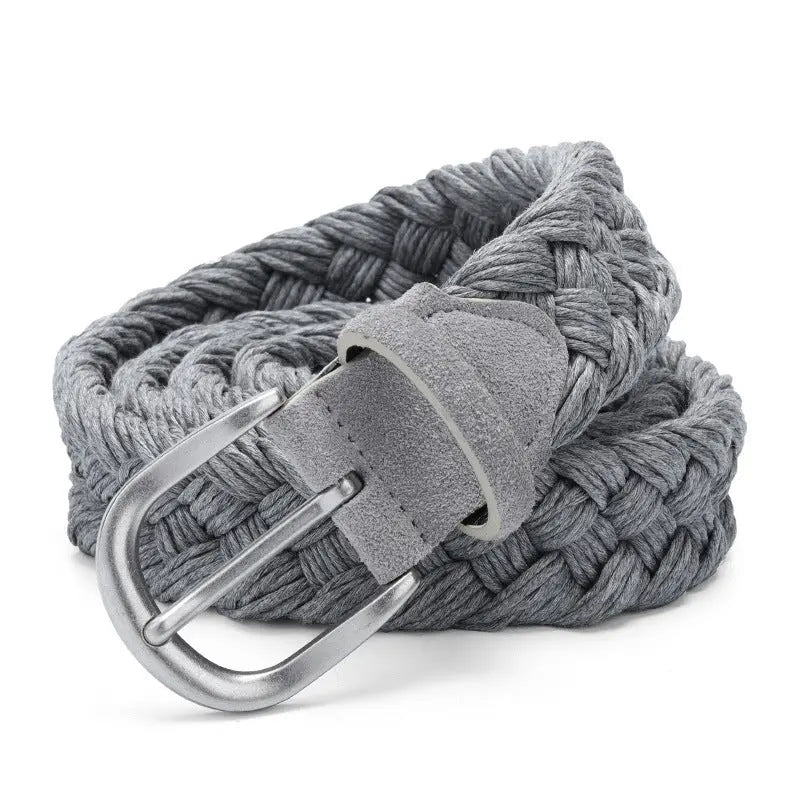 Neutral Colour Wax Rope Cotton Woven Belt Old Money Classic