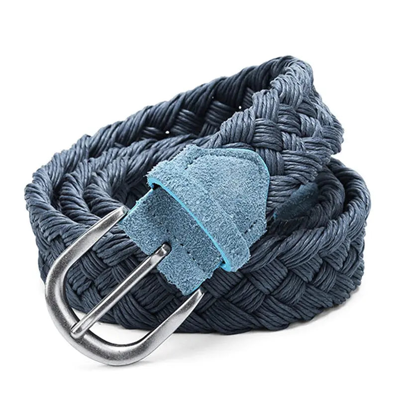 Neutral Colour Wax Rope Cotton Woven Belt Old Money Classic