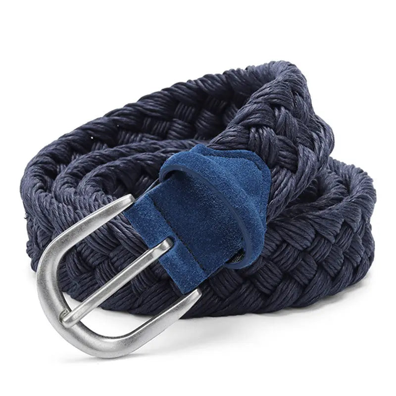 Neutral Colour Wax Rope Cotton Woven Belt Old Money Classic