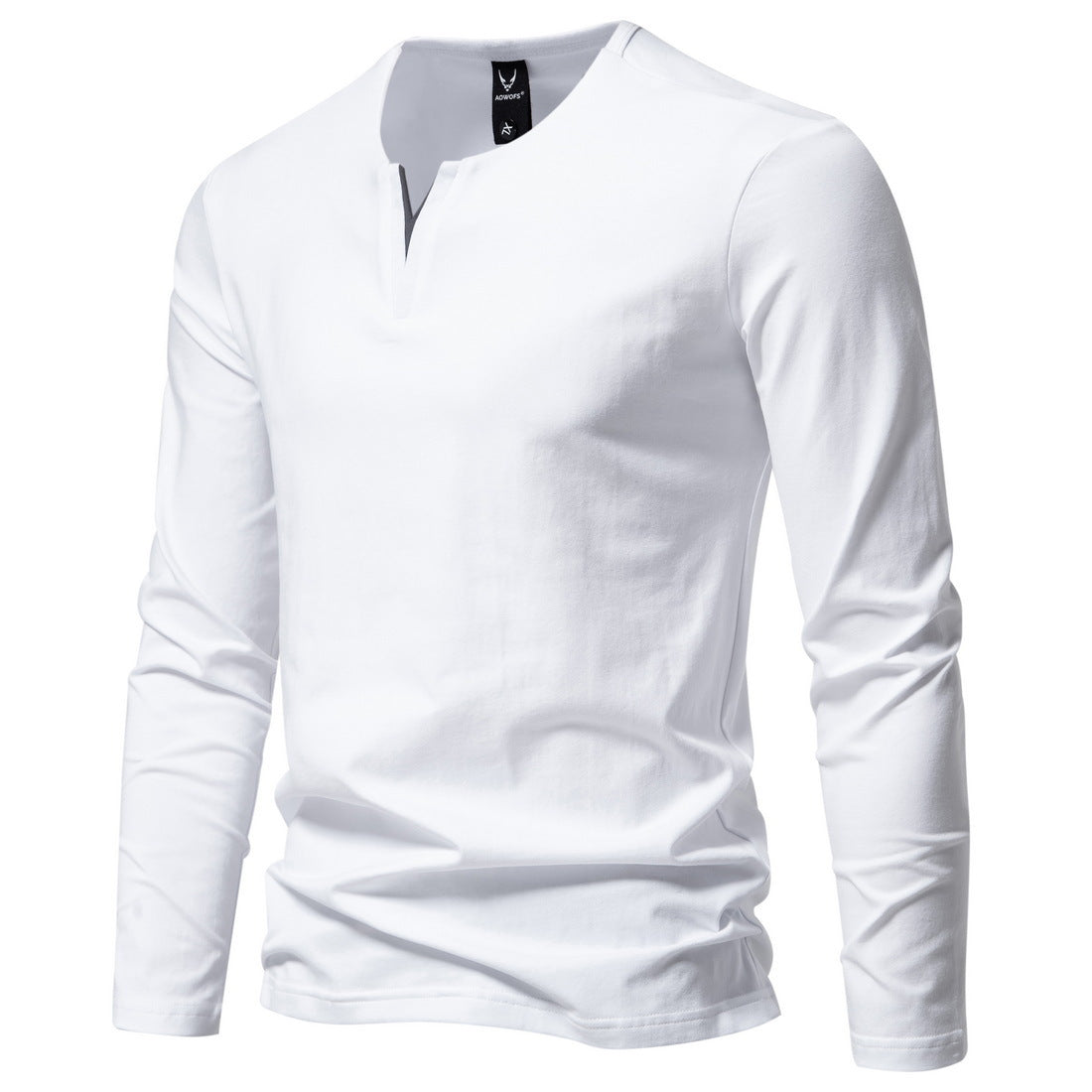 Men's V-neck Long Sleeve T-shirt Bottoming Shirt - Old Money Classic