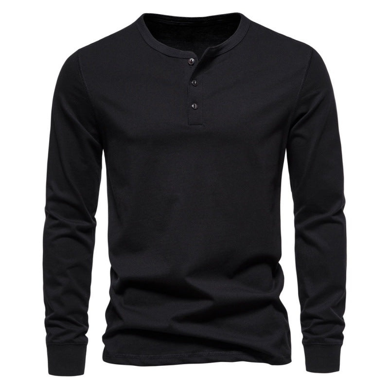 Men's Long-sleeved T-shirt Bottoming Shirt - Old Money Classic